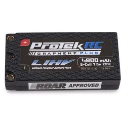 ProTek RC 2S 130C Low IR Si-Graphene + HV LCG Shorty LiPo Battery (7.6V/4800mAh) W/5mm Connectors (ROAR Approved) #PTK-5117-22
