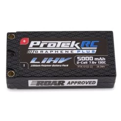 ProTek RC 2S 130C Low IR Si-Graphene + HV Shorty LiPo Battery (7.6V/5000mAh) W/5mm Connectors (ROAR Approved) #PTK-5102-22