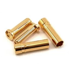 ProTek RC ProTek RC 5.0mm "Super Bullet" Solid Gold Connectors (2 Male/2 Female)