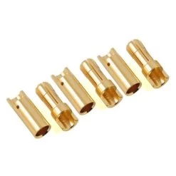 ProTek RC 5.5mm "Super Bullet" Solid Gold Connectors (3 Male/3 Female) #PTK-5014