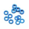 ProTek RC Aluminum Ball Stud Washer Set (Blue) (12) (0.5mm, 1.0mm & 2.0mm) #PTK-8371
