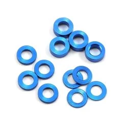 ProTek RC Aluminum Ball Stud Washer Set (Blue) (12) (0.5mm, 1.0mm & 2.0mm) #PTK-8371